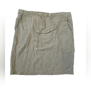 Linen Lilly Morgan Summer Bohemian Hippie Office BusinessCore Midi Skirt Size XL